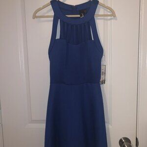 Blue Skater Mini Dress